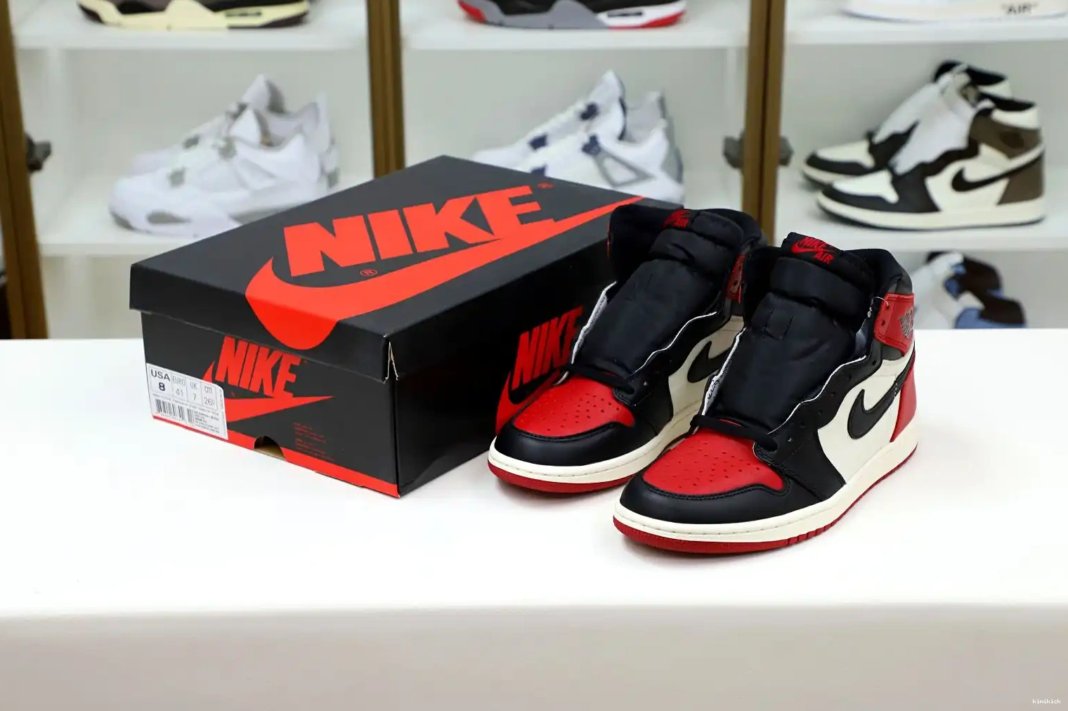 1 RETRO JORDAN 'BRED OG Kimikick AIR HIGH TOE' 0512